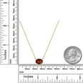thumbnail image 6 of Gem Stone King 14K Yellow Gold Red Garnet Pendant Necklace for Women | 2.13 Cttw | Gemstone January Birthstone | Oval 9X7MM | With 18 inch Chain, 6 of 6