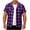 Purple, variant on Kaemgyyd Men's Plaid Shirt Jacket Short Sleeve Regular Fit Work Shirt Shacket Button Down Casual Outdoor Fishing Shirt with Pocket