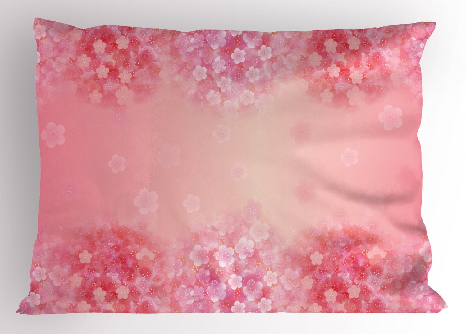 Light Pink Pillow Sham Plum Blossom Botany Beauty Natural Spring Flowers Seasonal Background