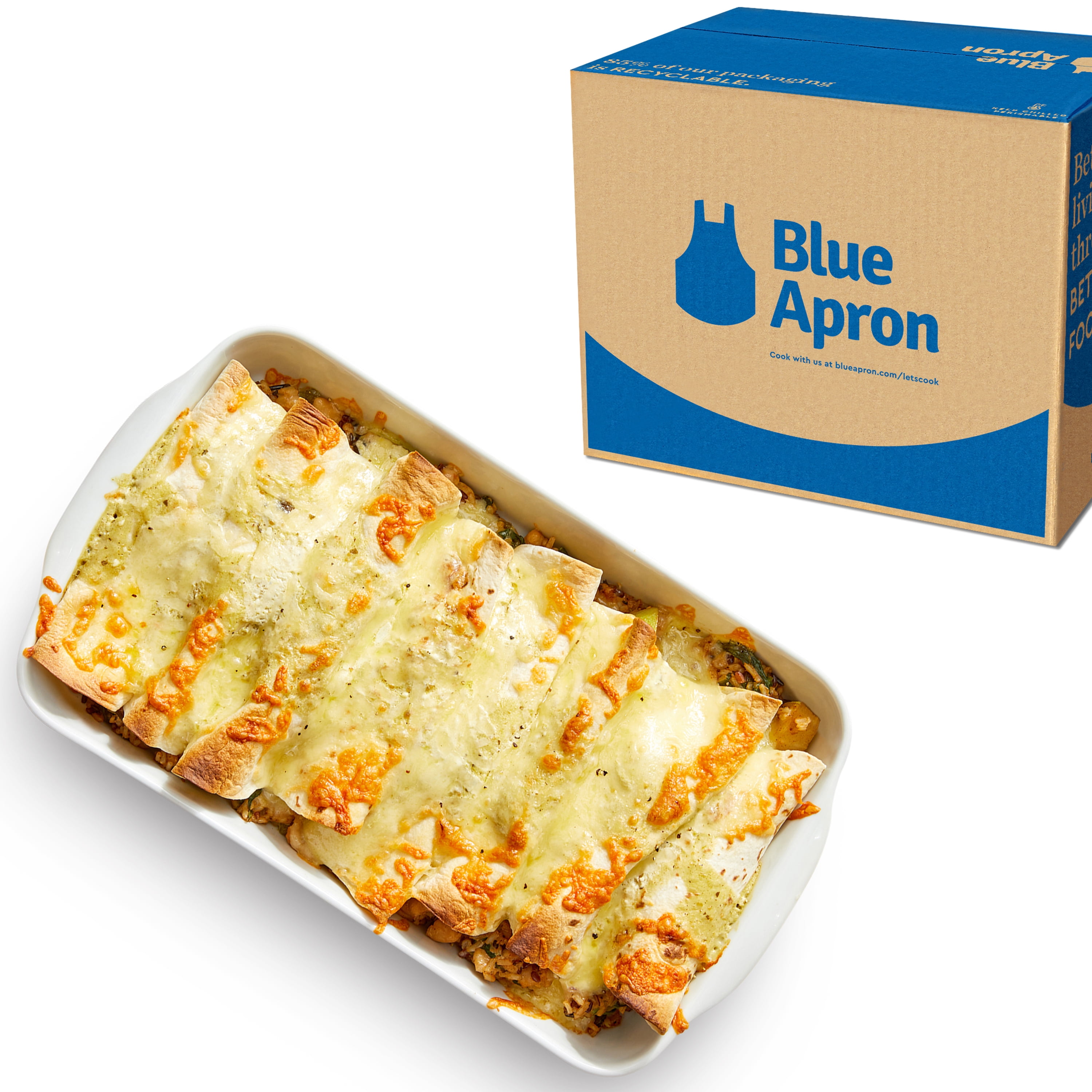 Blue Apron Enchiladas Family Meal Kit + Salad, 4 Servings Each