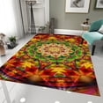 thumbnail image 2 of Dreammotif Orange Mandala Modern Area Rug for Living Room and Home - 6 x 8.5 ft Machine Washable, Thin, Non Slip Backing Carpet, 2 of 8