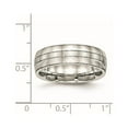 thumbnail image 6 of Chisel Stainless Steel Brushed and Polished 6.5mm Grooved Band, 6 of 7