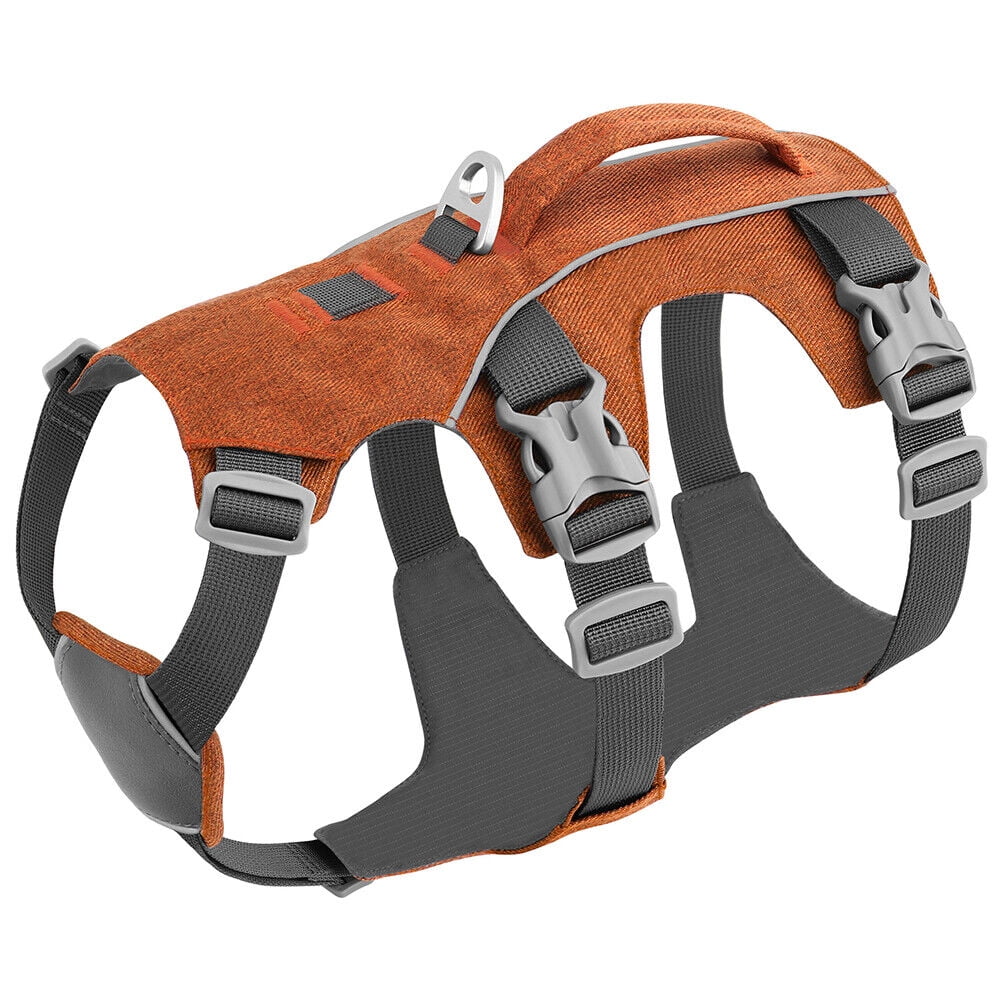 Beirui No Pull Nylon Dog Harness Reflective Adjustable Strong Training Vest with Handle