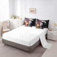 thumbnail image 5 of Homewish Tree Of Life 7pcs Bedding Comforter Set,Natural Landscape Queen Bedding Sets,Orange Sunset Queen Sheet Sets For Girls Kids,Microfiber Bedroom Decor Reversible, 5 of 8