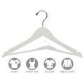 thumbnail image 4 of INTERNATIONAL HANGER Rubber Coated White Wood Top Hanger, 25 Pack, 4 of 5