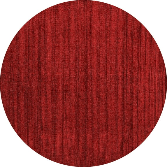 Ahgly Company Indoor Round Abstract Orange Contemporary Area Rugs, 5' Round