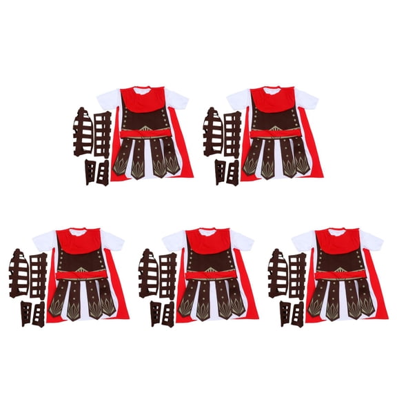 5pcs Premium Roman Soldier Costume for Men Cosplay Party Outfit