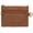 Tan, variant on Women Genuine Leather Triple Zipper Small Wallet Change Coin Purse Holder with Front Snap Pocket