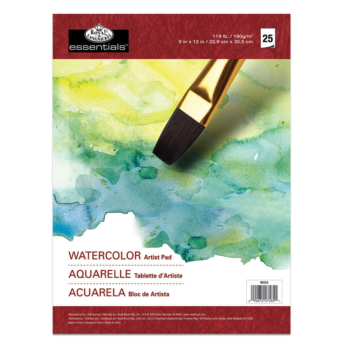 Royal & Langnickel Watercolor Paint Set - 18 Tubes (12ml) With 2 Brushes, Perfect For Beginners & Artists