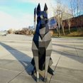 thumbnail image 1 of ShenMo 1pcs Doberman DIY Kit 68cm Modèle Animal Abstrait Décor à la Maison 3D Origami Papier Trophée 3D Puzzle Papier Sculpture, 1 of 5