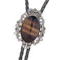 thumbnail image 3 of 2x Crown Bolo Tie Traje Rodeo Americano para Hombres Mujeres marrón + negro Hugo Corbata de bolo, 3 of 8