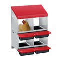 thumbnail image 1 of BeesClover Metal Chicken Nesting Box with Removable Roll-Out Tray, Galvanized Steel Laying Box for Hens, Easy Egg Collection and Cleaning, Suitable for Backyard Coops and Poultry Farms, 1 of 9
