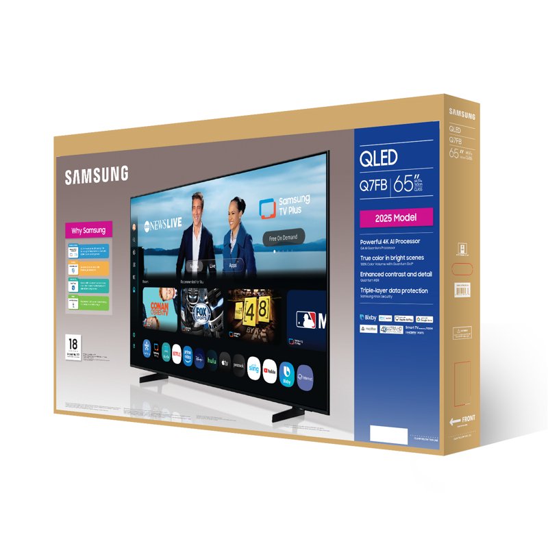 Samsung 65" Class QLED Q7FB 4K Samsung Vision AI Smart TV - QN65Q7FBAFXZA gallery view