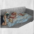 thumbnail image 6 of Letter V Soft Flannel Fleece Throw Blanket, Nautical ABC with Beach Inspired Coastal Oceanic Marine Elements, Cozy Plush for Indoor and Outdoor Use, 50" x 70", Dark Coral Pale Blue, by Ambesonne, 6 of 6