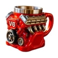 thumbnail image 4 of Taza de café con motor V6, reutilizable, regalo único de inauguración de casa, taza de café roja para cafetería, hogar, oficina, buffet, festivales, 4 of 7