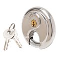 thumbnail image 1 of Cadenas Rond Sécurisé, Corps en Acier Inoxydable Robuste, pour Garages, Clôtures, Entrepôts, Casiers, etc., 1 of 5