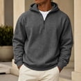 thumbnail image 2 of Havenx Mens 1/4 Zip Up Hoodies Fleece Lined Long Sleeve Hoodies with Pockets Hooded Pullover Tops Athletic Workout Casual Fall Winter Fashion Sweaters, 2 of 7