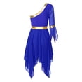 thumbnail image 2 of Raenseen Costume de Danse pour Femmes Superposition Tunique à Paillettes Culte Lyrique Robe de Danse Bleu Royal TG, 2 of 6