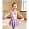 thumbnail image 3 of Aideaone Girls Ballet Leotards Dance Leotard Circle Skirt Ruffer Sleeve Ballerina Dresses with Skirted Shorts for Kid 5 - 8T, 3 of 5