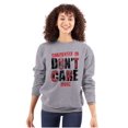 thumbnail image 3 of Currently In Dont Care Mode Funny Unisex Plus Fleece Graphic Sweatshirt Brisco Brands 3X, 3 of 5