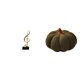 thumbnail image 1 of Figura decorativa de escritorio con forma de nota musical y calabaza, hecha de resina. Ideal para regalar o decorar el hogar u oficina., 1 of 8