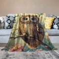 thumbnail image 2 of Orinice Owl Blanket, Owl Theme Blanket Gifts for Women, Soft Warm Lightweight Owl Blankets for Living Room Home Sofa Travel Decor   60x80in, 2 of 6