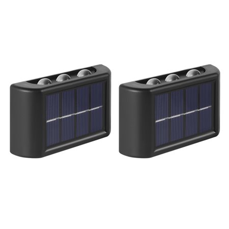 

Kotyreds Outdoor LED Solar Light 2pcs LED Modern Atmosphere Wall Lamps for Porch Garden Balcony Fence Path Decoration