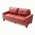 thumbnail image 6 of Modern Red Modular Sofa - 36"H x 71"W x 32"D for Compact Living Spaces, 6 of 9