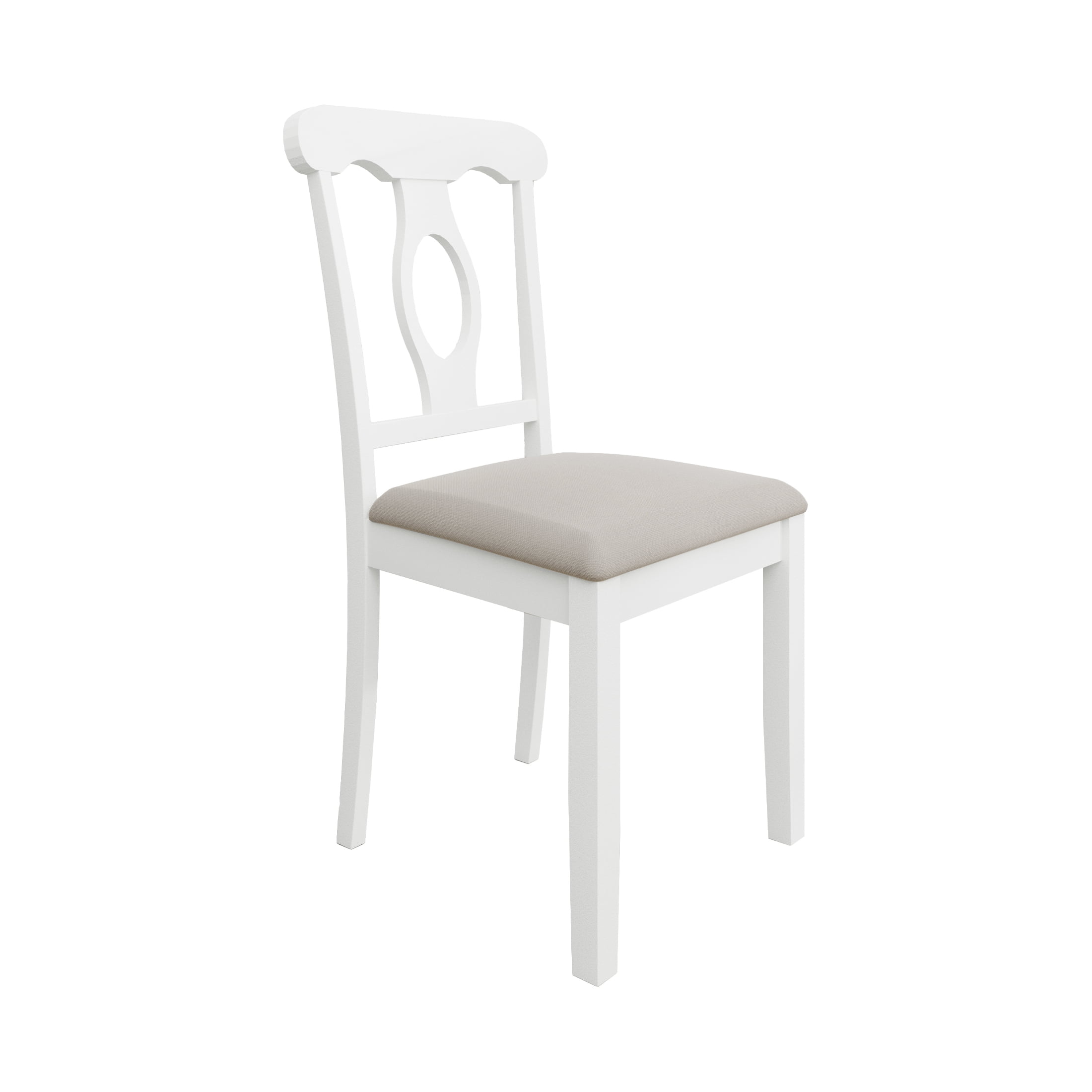 Castle Place 5-Piece Elegant Wooden Indoor Dining Table and Chairs Set, White