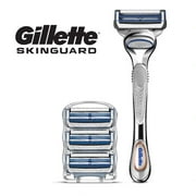Gillette SkinGuard Men's Razor for Sensitive Skin, Handle   4 Refills,1 Set by Gillette