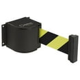 thumbnail image 3 of Wrinkle Black Wall Mount, 18'L Safety Black/Yellow Retractable Belt Barrier, 3 of 4