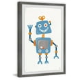 thumbnail image 2 of Marmont Hill Happy Blue Robot Framed Wall Art, 12.00" x 1.50", 2 of 6