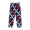 thumbnail image 4 of Junzan Men'S Pajama Pants Patriotic Star Sleepwear Pants Pj Bottoms Drawstring And Pockets, 4 of 9