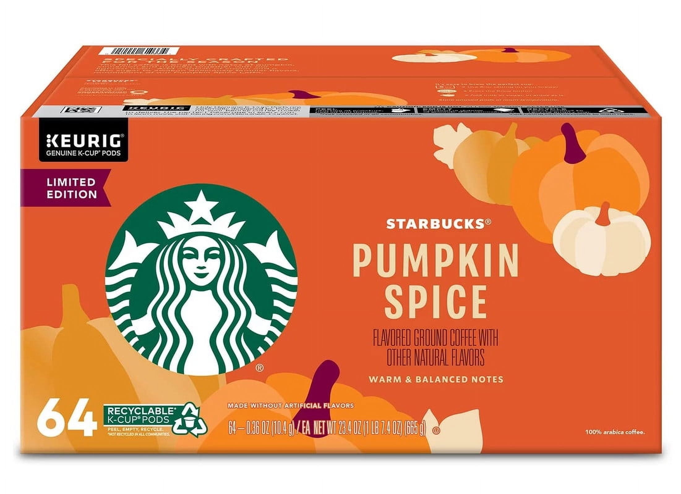 Starbucks Pumpkin Spice Flavored Coffee K-Cup Pods, Limited