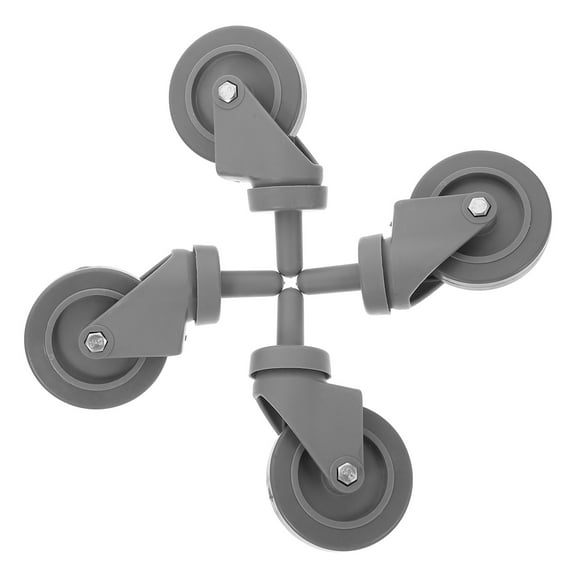 4pcs Rubber Caster Wheels Heavy Duty Stainless steel Threaded Stem Casters Swivel Wheels Replacement for Furniture and Cart