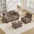 thumbnail image 5 of FFH 100.7" Modular Sectional Sofa with Movable Ottoman, L Shaped Cloud Couch for Living Room, 3-Seat, Coffee, 5 of 12