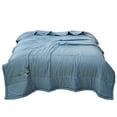 thumbnail image 3 of Xaoshaoyi Summer Cool Quilt Twin/Twin Extra Long Comforter Lightweight Summer Bedding Mosquito Repellent Quilt Double Conditioned Quilt 79 x 59 Inch, Blue, 3 of 8