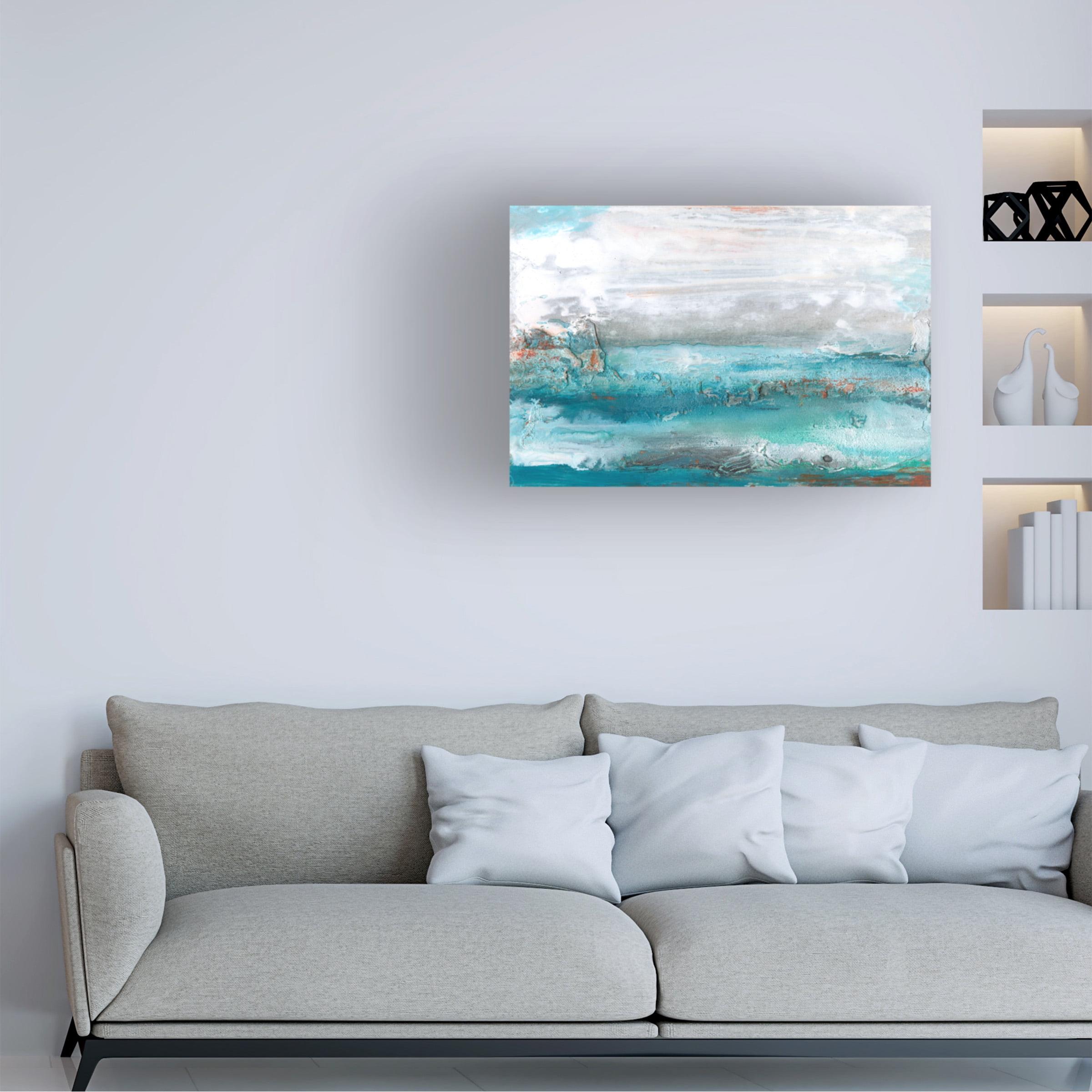 Lila Bramma 'Aqua Sea I' Canvas Art