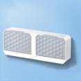 thumbnail image 4 of Caja de esponja con tapa, desagüe montado en la pared, caja de almacenamiento, organizador de fregado, para cocina, baño, 2 rejillas, gris Inevent HA003968-04, 4 of 5
