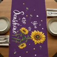 thumbnail image 5 of Table Runners 90 Inches Long Dress Scarves, Purple Sunshine Sunflower Farmhouse Coffee/Dining/Kitchen Table Runner for Living Room, Pastoral Bees Farmhouse Floral 13x90 Inch, 5 of 9