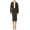 Charcoal, variant on Women's Elegant 2-Piece Suit Set, Open Front Blazer and Pencil Skirt Workwear Outfit