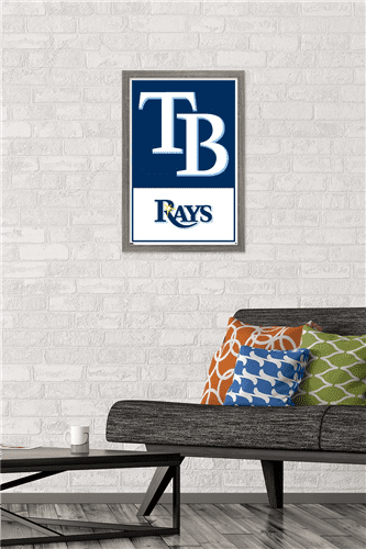 MLB Tampa Bay Rays - Logo 22 Wall Poster, 14.725" x 22.375" Framed