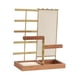thumbnail image 3 of Organizador de joyas, soporte para joyas, moderno estante de metal, organizador para colgar aretes Oro, 3 of 9