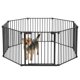 thumbnail image 1 of Yeshouse puerta plegable de metal para mascotas 192x73 cm, sin montaje, con puerta de paso y soporte de pared, barrera acordeón para perros, interior/exterior, 1 of 7