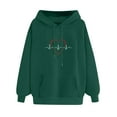 thumbnail image 2 of Aloohaidyvio Hoodies,Womens Hooded Button Loose Long-Sleeved Blouse Sweater, 2 of 4