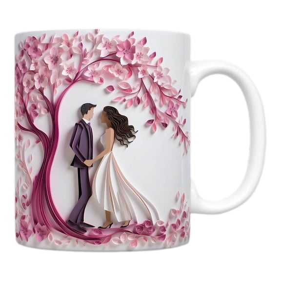 SLYNSHome Ceramic Coffee Mugs Valentine's Day Couples Gifts Ideas for Wedding Anniversary Engagement Coffee Cup Birthday Gifts