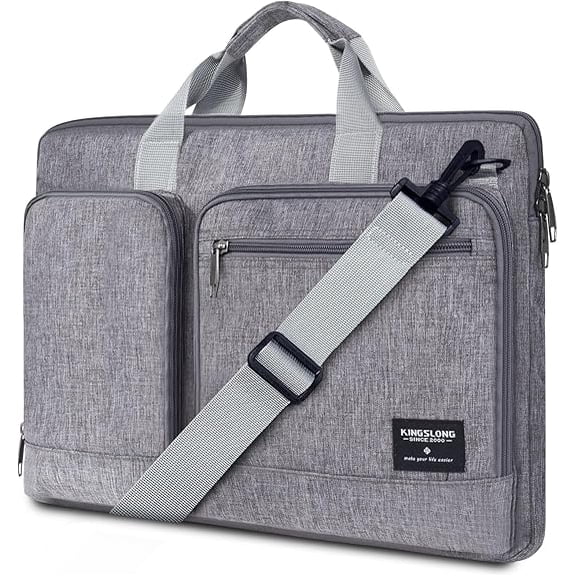 KINGSLONG 17 In Laptop Shoulder Bag Shockproof Computer Messenger Bag with Strap Laptop Briefcase Bag for Travel Work College