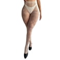 thumbnail image 1 of Fgnfyis Bas Résille pour Femmes Combinaisons Résille Collants Résille pour Dames Grande Taille Motif Géométrique Beige, 1 of 5