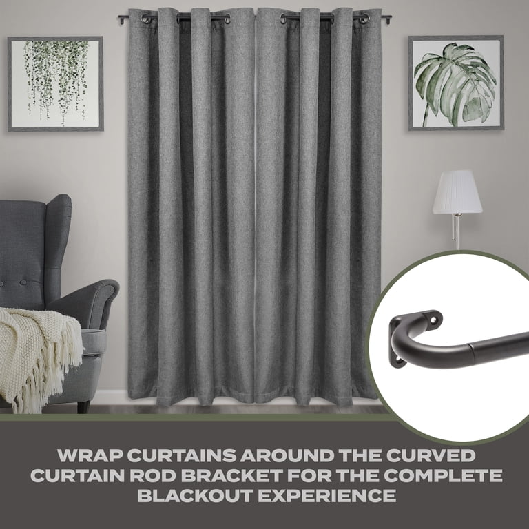 Curved Blackout Wrap Curtain Rod 22-62 Inches photo 4