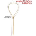 thumbnail image 2 of GIGB PBDK Chunky Gold Long Knot Necklace, Dainty Trendy Geometric Punk Hip Hop Party Lariat Y Necklace, Unique Snake Bone Chain Charm Jewelry Gift For Women (G1 2 of 9